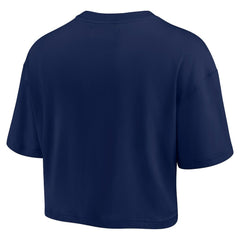 Chicago Bears Women's Elements Super Soft Boxy Cropped T-Shirt Navy