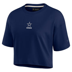 Dallas Cowboys Women's Elements Super Soft Boxy Cropped T-Shirt Navy