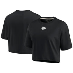Kansas City Chiefs Women's Elements Super Soft Boxy Cropped T-Shirt Black