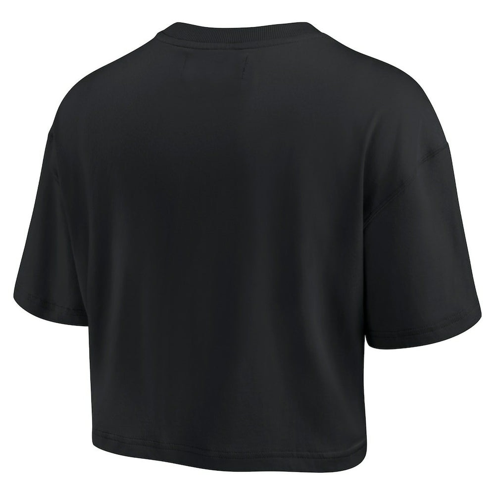 Kansas City Chiefs Women's Elements Super Soft Boxy Cropped T-Shirt Black