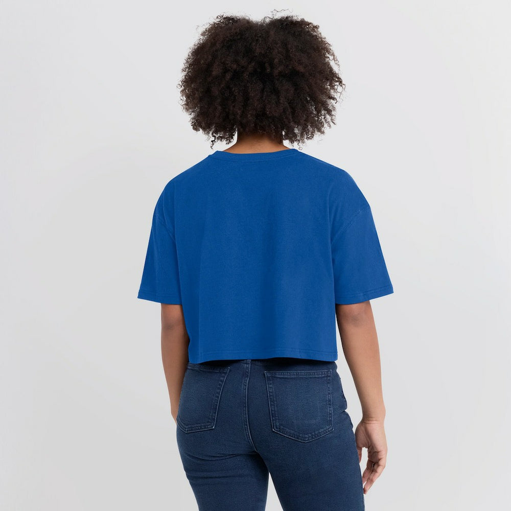 Buffalo Bills Women's Elements Super Soft Boxy Cropped T-Shirt Royal