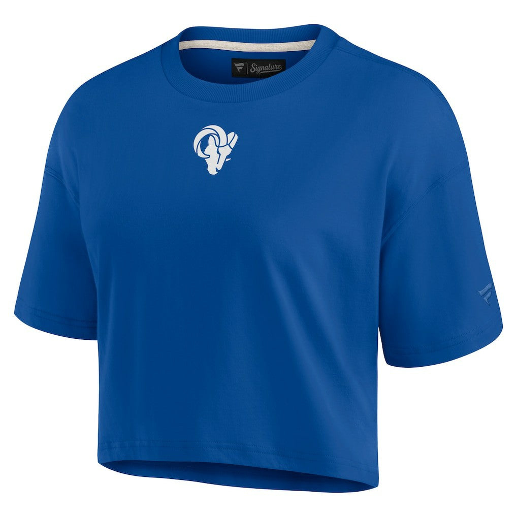 Los Angeles Rams Women's Elements Super Soft Boxy Cropped T-Shirt Royal