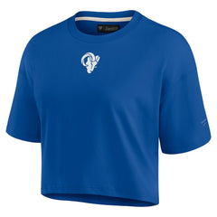 Los Angeles Rams Women's Elements Super Soft Boxy Cropped T-Shirt Royal