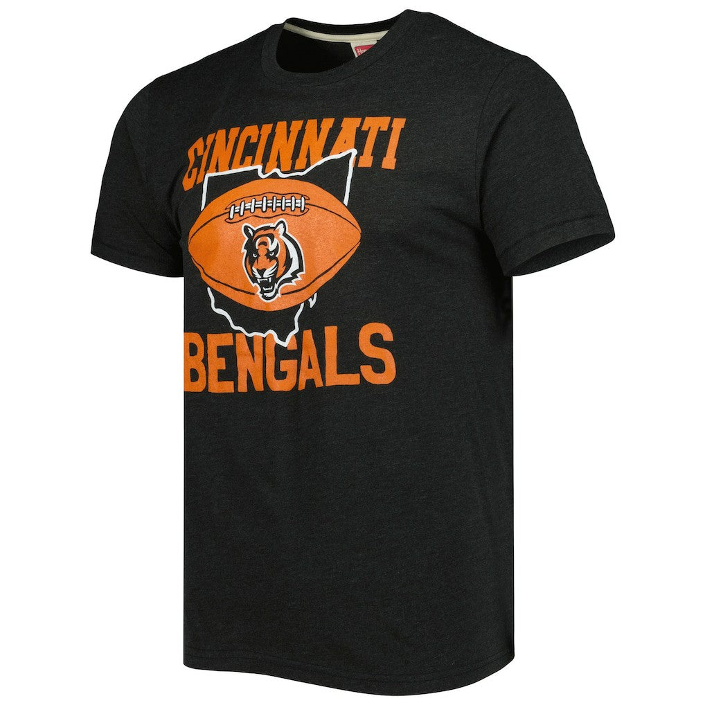 Cincinnati Bengals Charcoal Homage Hyper Local Tri-Blend T-Shirt