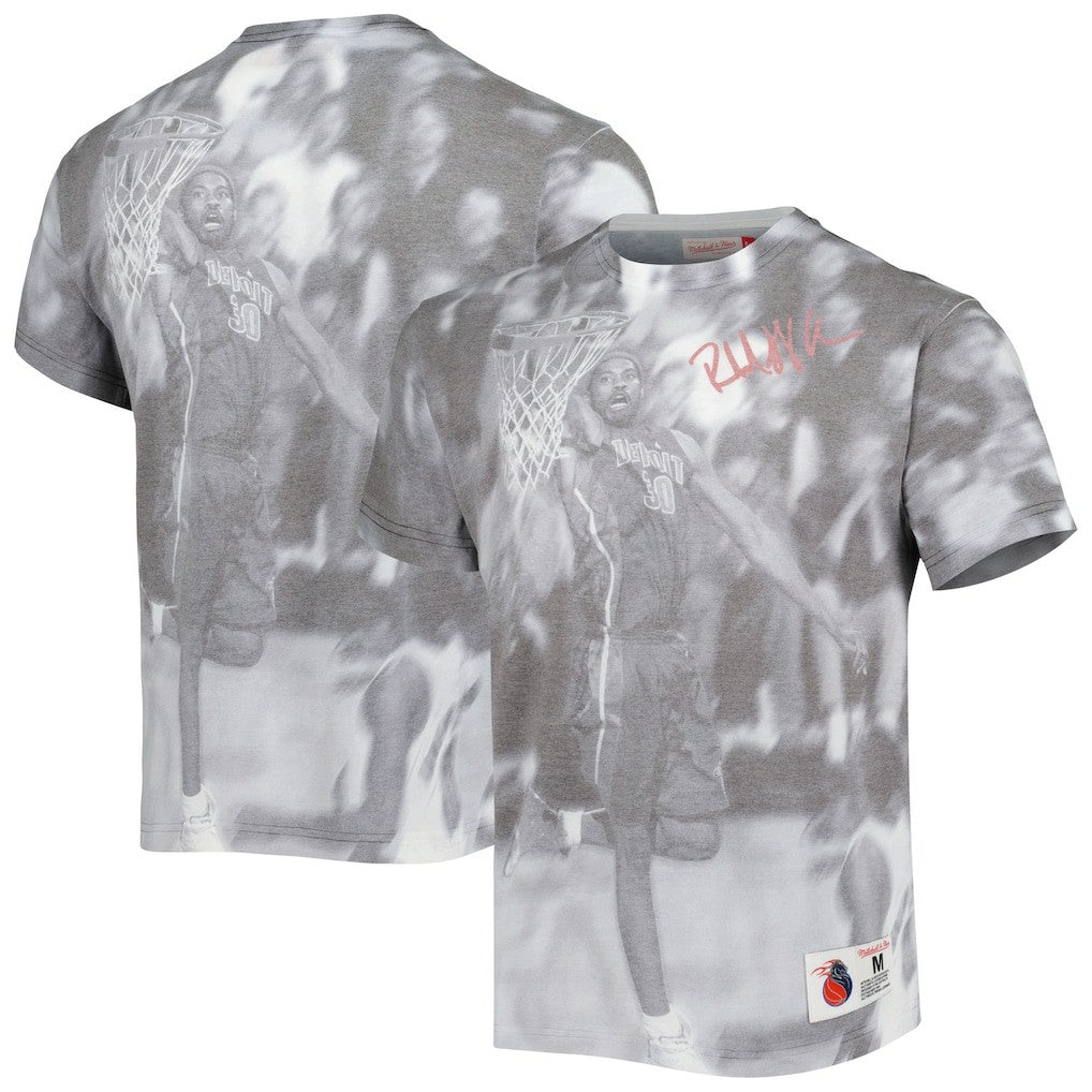 Rasheed Wallace Detroit Pistons Above The Rim T-Shirt Heather Gray