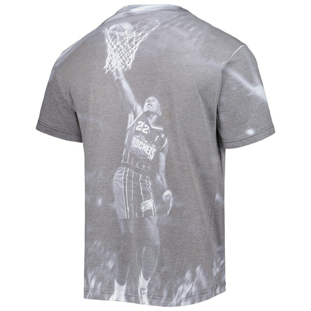 Clyde Drexler Houston Rockets Above The Rim T-Shirt Heather Gray