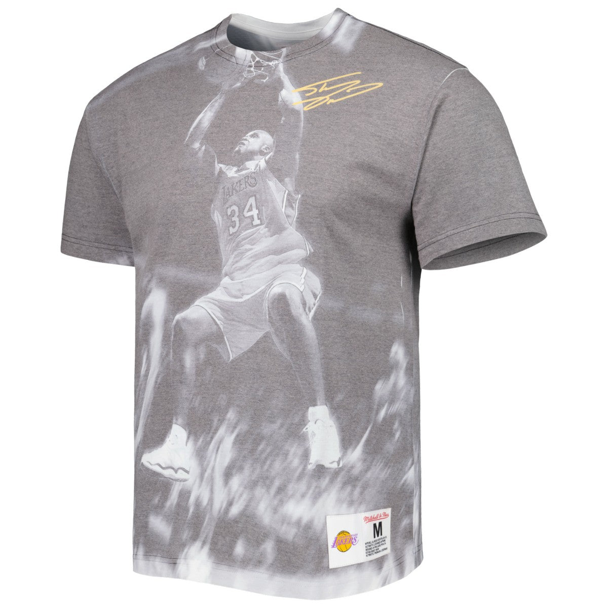 Shaquille O'Neal Los Angeles Lakers Above The Rim T-Shirt Heather Gray