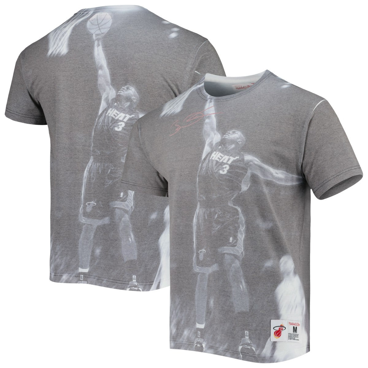 Dwyane Wade Miami Heat Above The Rim T-Shirt Heather Gray