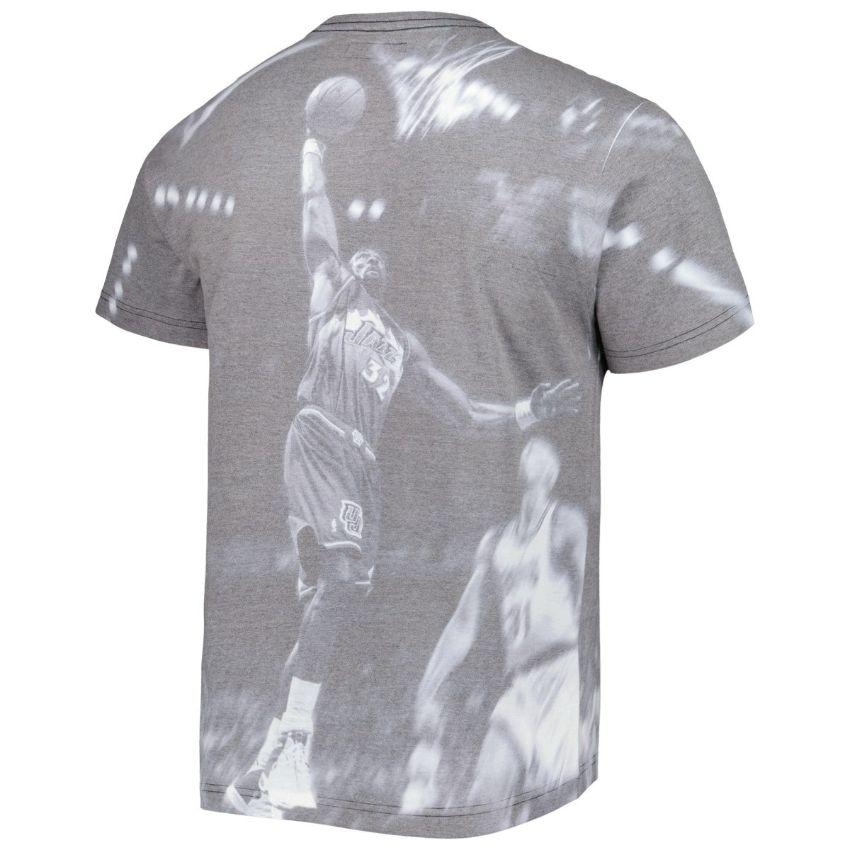 Karl Malone Utah Jazz Above The Rim T-Shirt Heather Gray