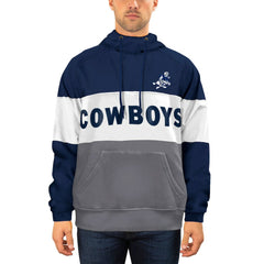 Dallas Cowboys New Era Fleece Retro Joe Pullover Hoodie Navy/White