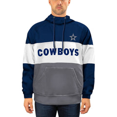 Dallas Cowboys New Era Big & Tall Fleece Star Pullover Hoodie Navy/Gray