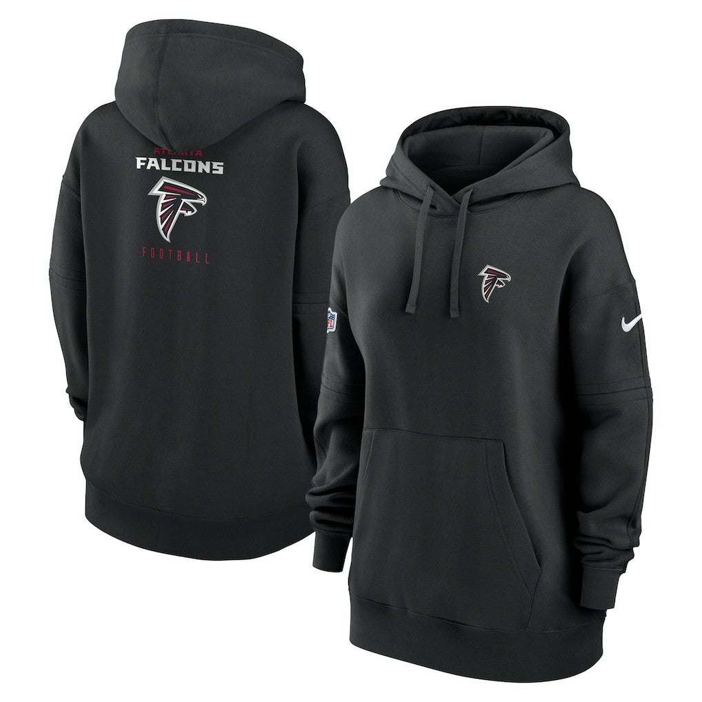 Atlanta Falcons Women's 2023 Sideline Club Fleece Pullover Hoodie Black