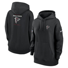 Atlanta Falcons Women's 2023 Sideline Club Fleece Pullover Hoodie Black