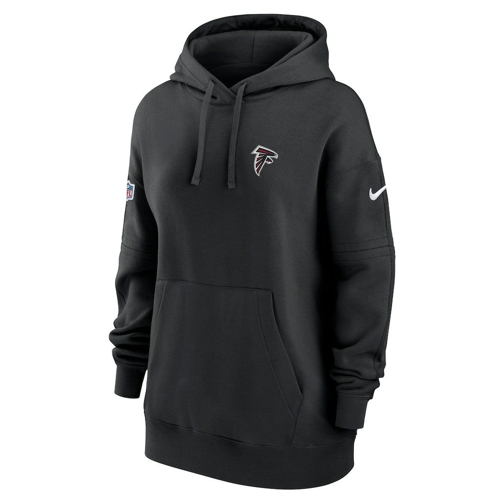 Atlanta Falcons Women's 2023 Sideline Club Fleece Pullover Hoodie Black