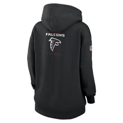 Atlanta Falcons Women's 2023 Sideline Club Fleece Pullover Hoodie Black