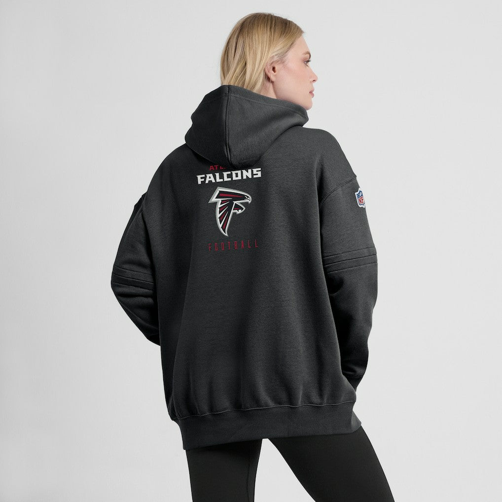 Atlanta Falcons Women's 2023 Sideline Club Fleece Pullover Hoodie Black