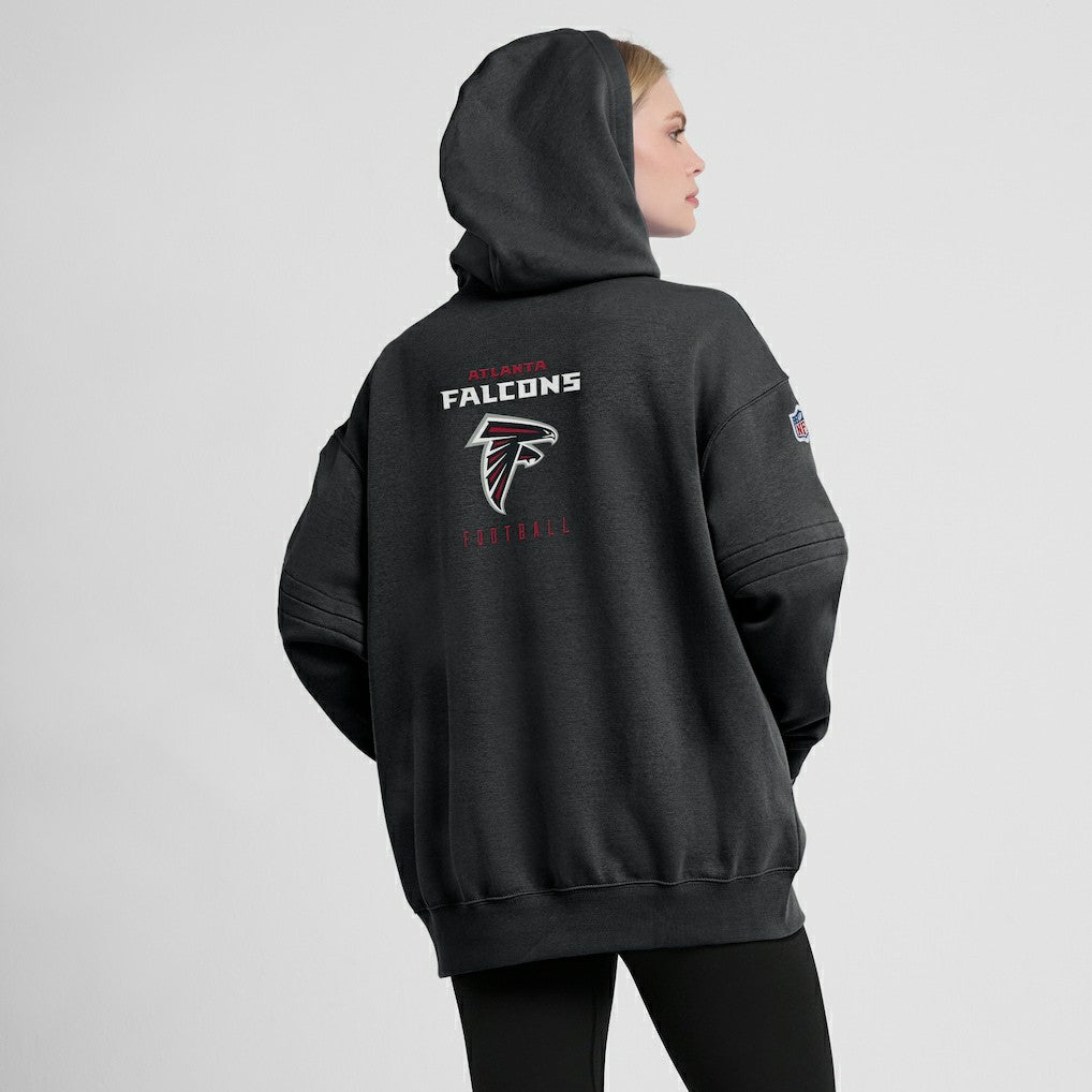 Atlanta Falcons Women's 2023 Sideline Club Fleece Pullover Hoodie Black