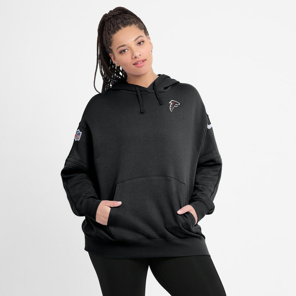 Atlanta Falcons Women's 2023 Sideline Club Fleece Pullover Hoodie Black