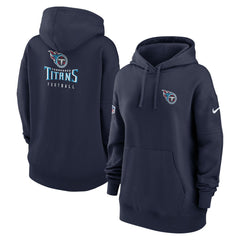 Tennessee Titans Women's 2023 Sideline Club Fleece Pullover Hoodie Navy