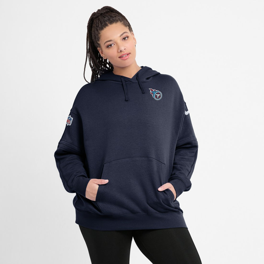 Tennessee Titans Women's 2023 Sideline Club Fleece Pullover Hoodie Navy