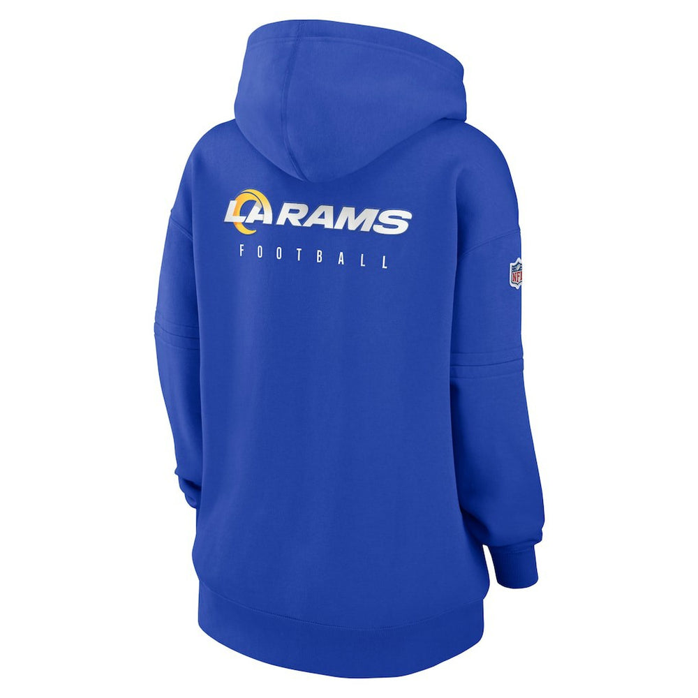 Los Angeles Rams Women's 2023 Sideline Club Fleece Pullover Hoodie Royal
