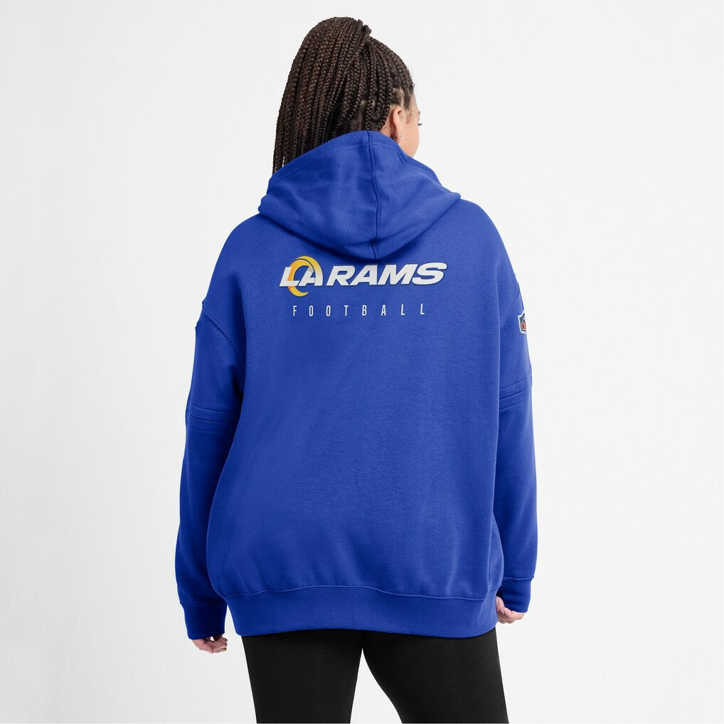 Los Angeles Rams Women's 2023 Sideline Club Fleece Pullover Hoodie Royal