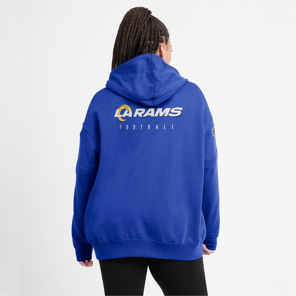 Los Angeles Rams Women's 2023 Sideline Club Fleece Pullover Hoodie Royal