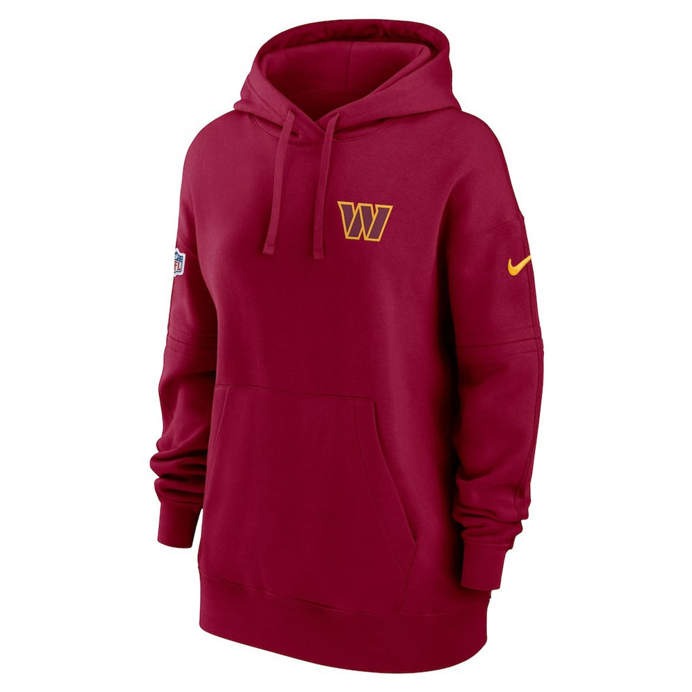 Washington Commanders Women's 2023 Sideline Club Fleece Pullover Hoodie Burgundy