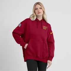 Washington Commanders Women's 2023 Sideline Club Fleece Pullover Hoodie Burgundy
