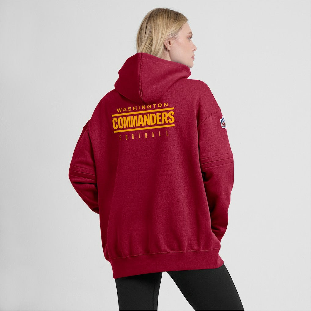 Washington Commanders Women's 2023 Sideline Club Fleece Pullover Hoodie Burgundy