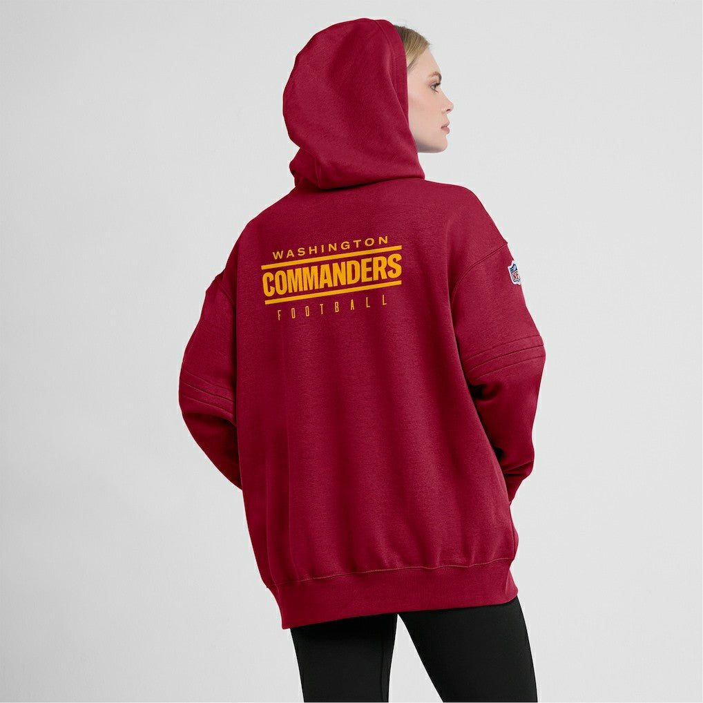 Washington Commanders Women's 2023 Sideline Club Fleece Pullover Hoodie Burgundy