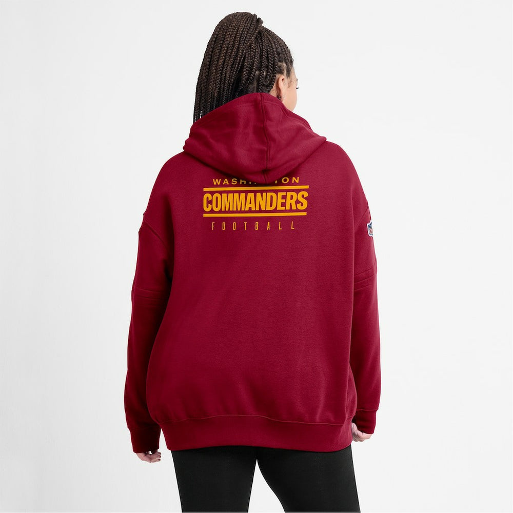 Washington Commanders Women's 2023 Sideline Club Fleece Pullover Hoodie Burgundy