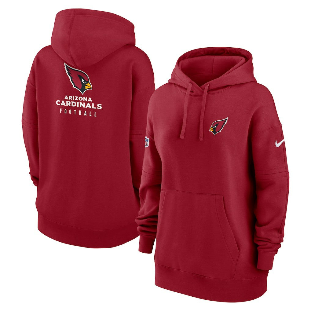 Arizona Cardinals Women's 2023 Sideline Club Fleece Pullover Hoodie Cardinal