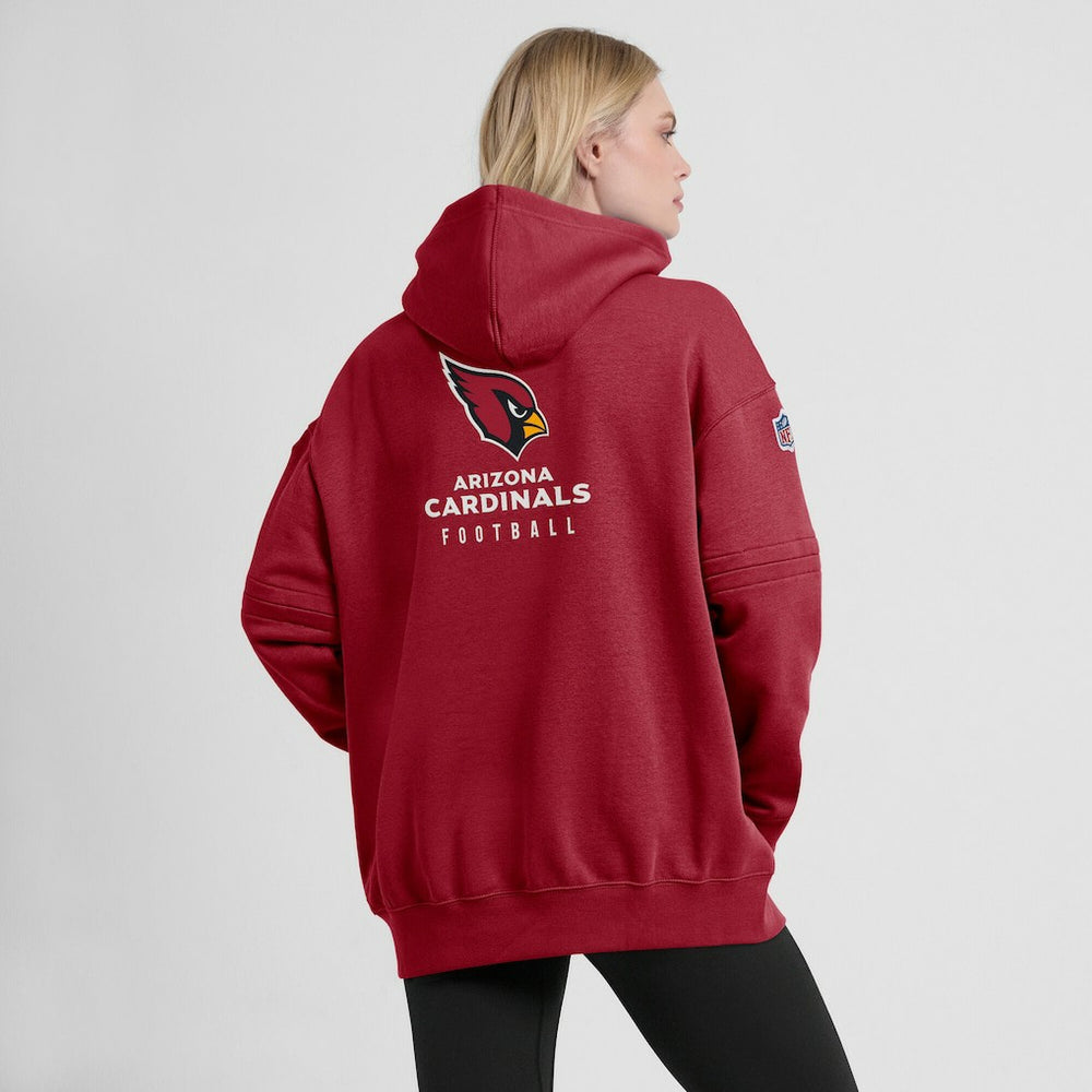 Arizona Cardinals Women's 2023 Sideline Club Fleece Pullover Hoodie Cardinal