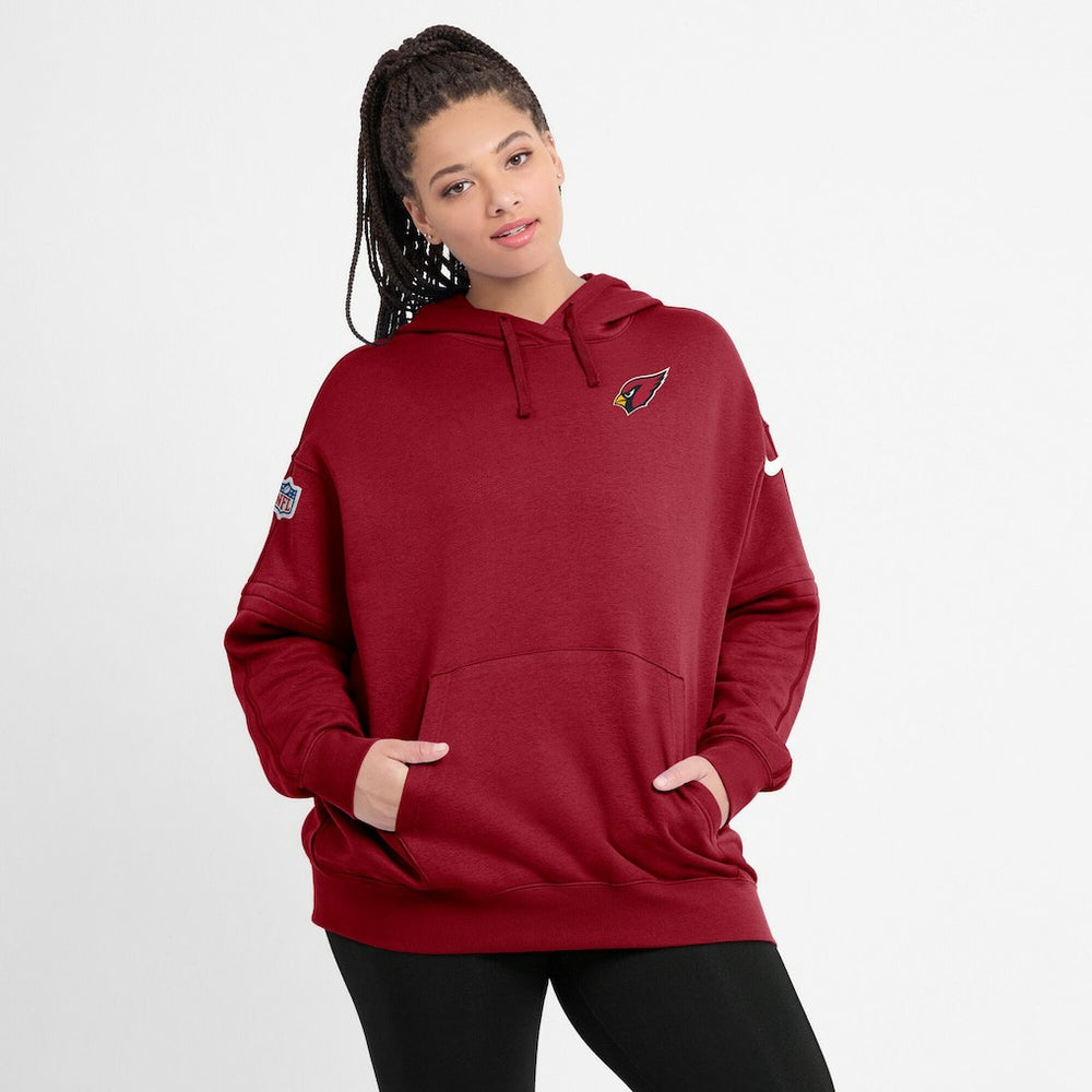 Arizona Cardinals Women's 2023 Sideline Club Fleece Pullover Hoodie Cardinal