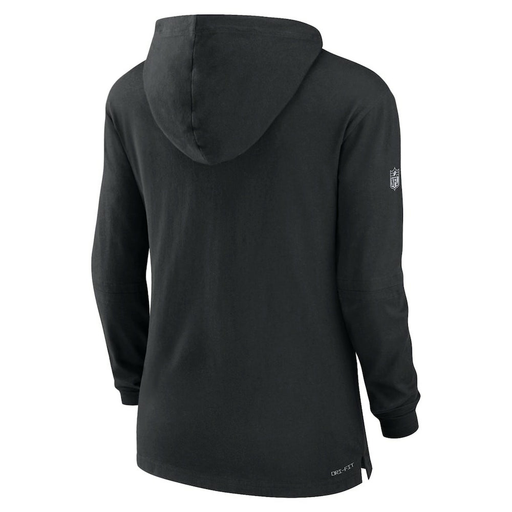 Cincinnati Bengals Women's Sideline Performance Long Sleeve Hoodie T-Shirt Black
