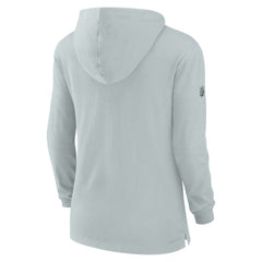 Las Vegas Raiders Women's Sideline Performance Long Sleeve Hoodie T-Shirt Silver