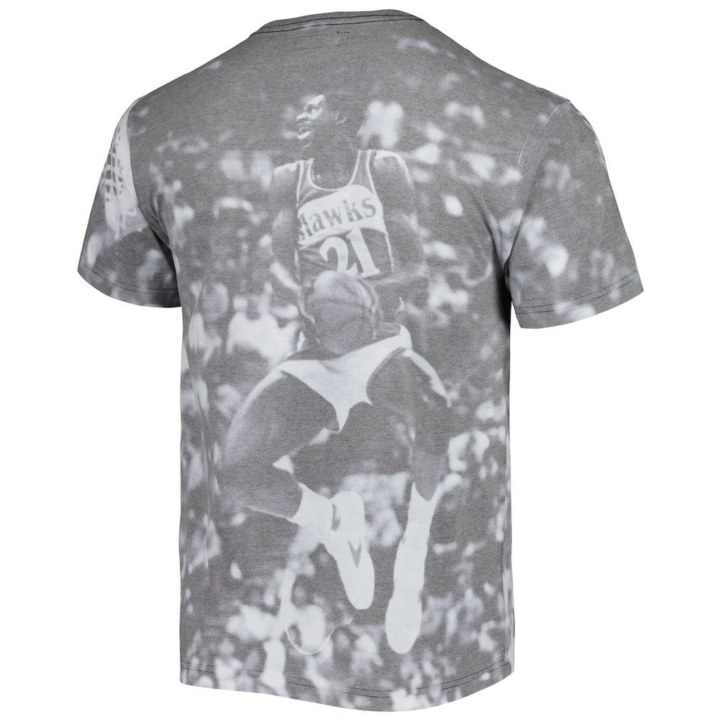 Dominique Wilkins Atlanta Hawks Above The Rim T-Shirt Heather Gray