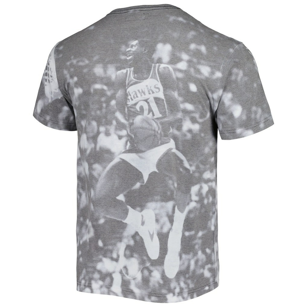 Dominique Wilkins Atlanta Hawks Above The Rim T-Shirt Heather Gray