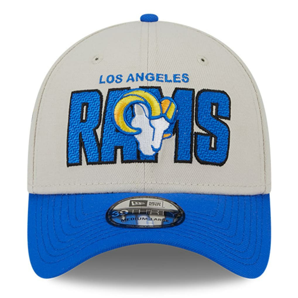 Los Angeles Rams New Era 2023 NFL Draft 39THIRTY Flex Hat Stone/Royal