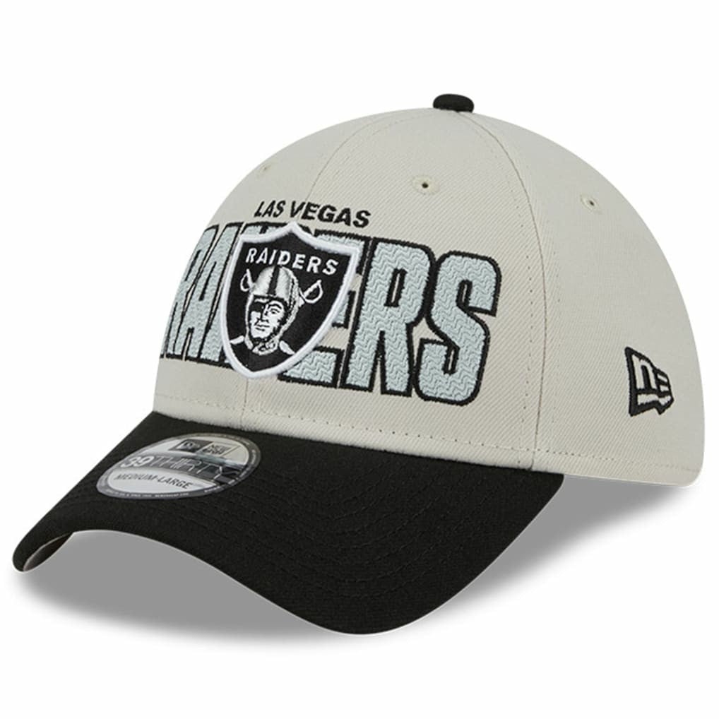 Las Vegas Raiders New Era 2023 NFL Draft 39THIRTY Flex Hat Stone/Black