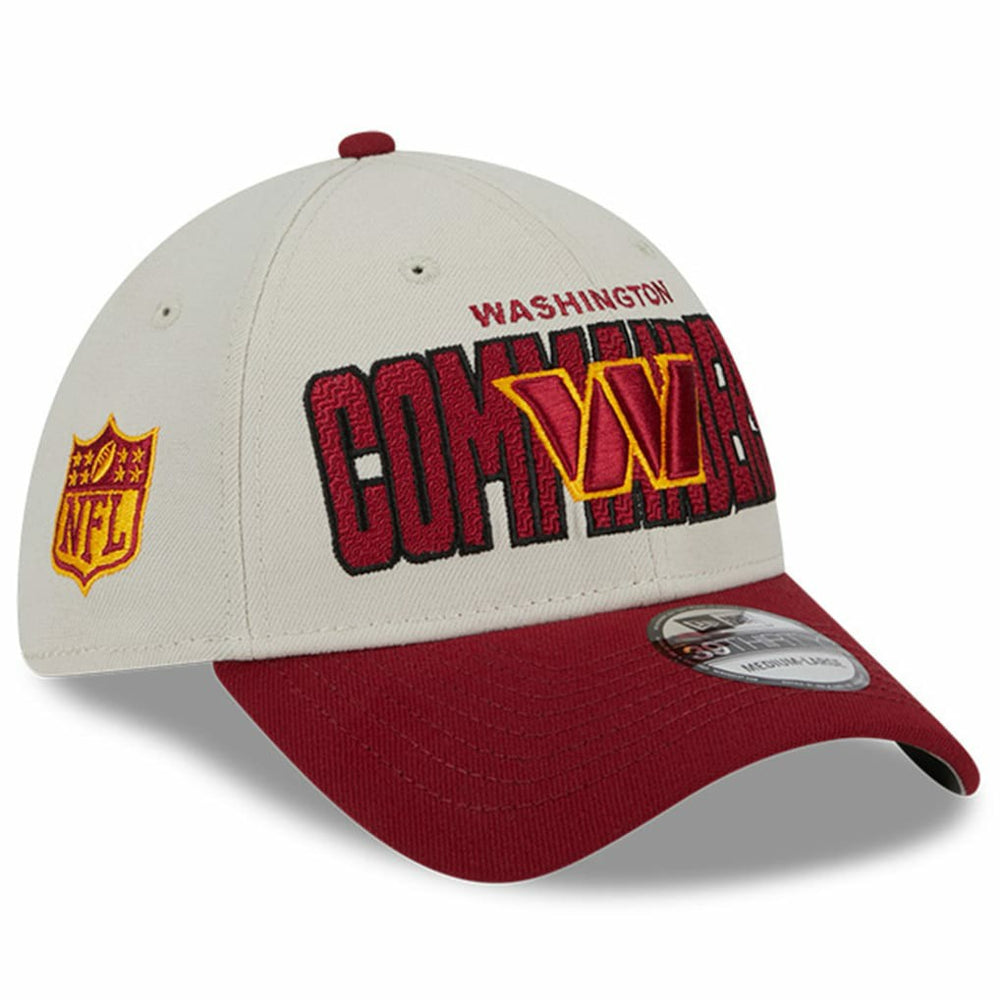 Washington Commanders New Era 2023 NFL Draft 39THIRTY Flex Hat Stone/Burgundy