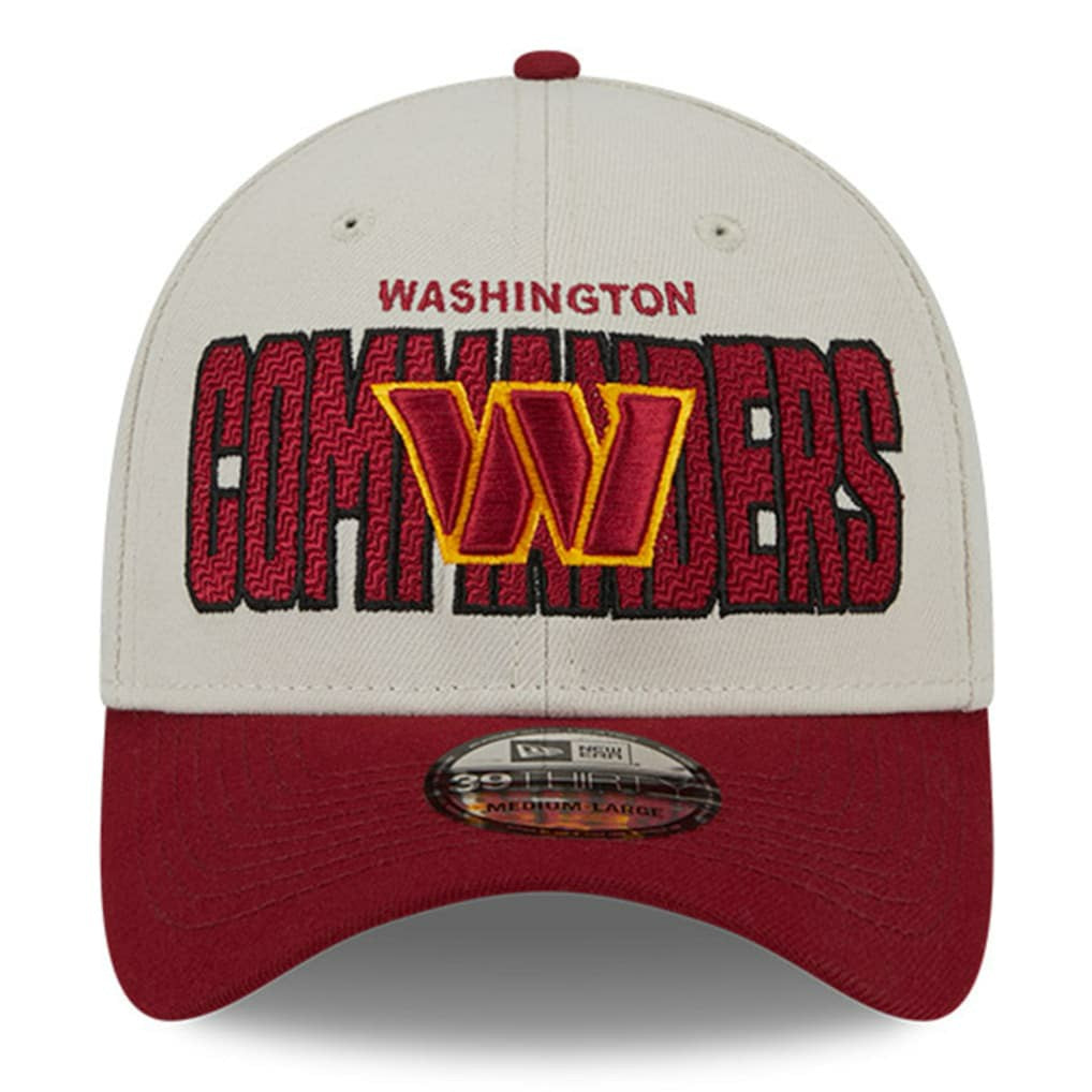 Washington Commanders New Era 2023 NFL Draft 39THIRTY Flex Hat Stone/Burgundy
