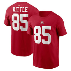 George Kittle San Francisco 49ers Player Name & Number T-Shirt Scarlet