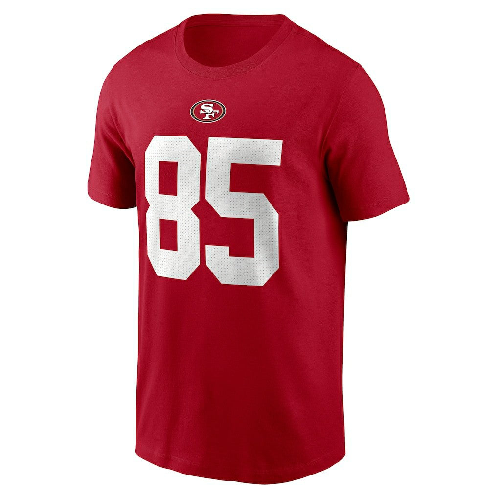 George Kittle San Francisco 49ers Player Name & Number T-Shirt Scarlet
