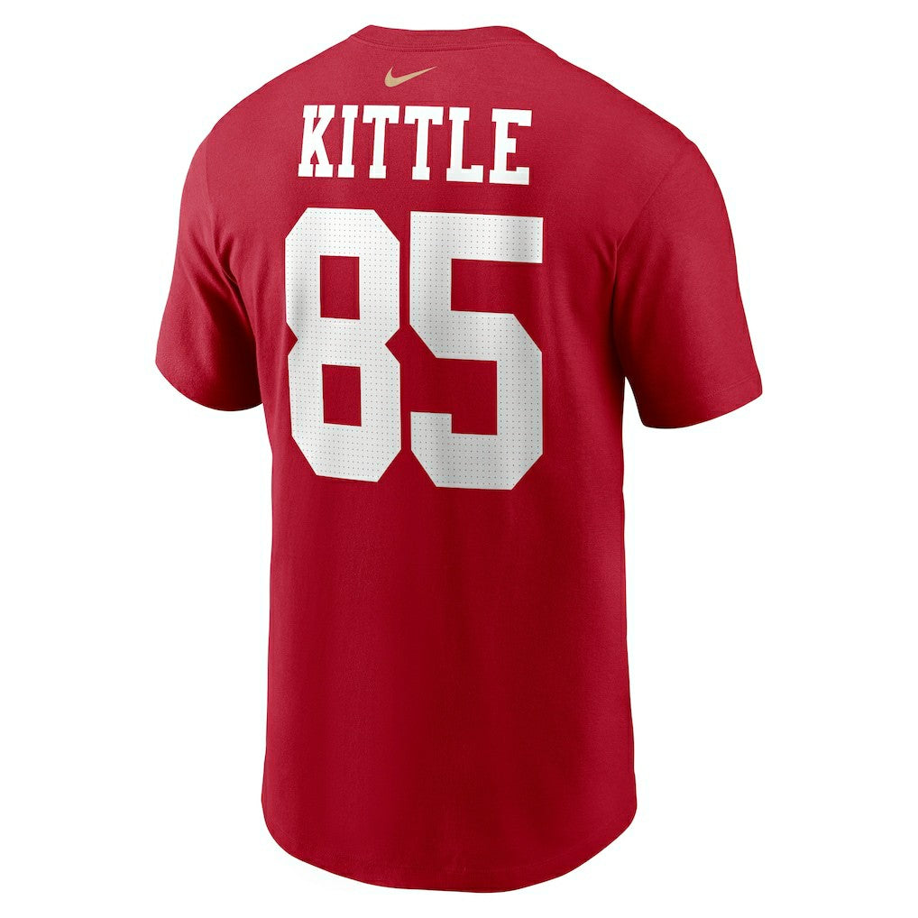 George Kittle San Francisco 49ers Player Name & Number T-Shirt Scarlet