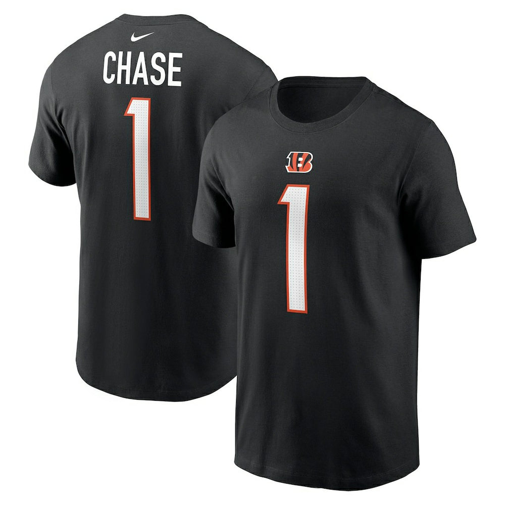 Ja'Marr Chase Cincinnati Bengals Player Name & Number T-Shirt Black