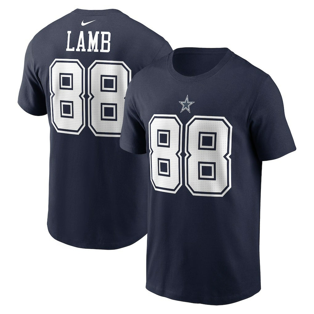 CeeDee Lamb Dallas Cowboys Player Name & Number T-Shirt Navy