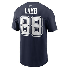 CeeDee Lamb Dallas Cowboys Player Name & Number T-Shirt Navy
