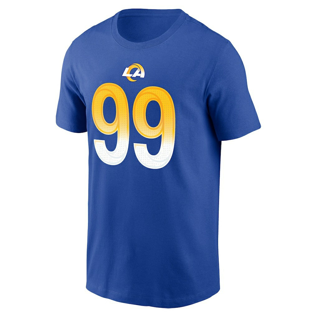 Aaron Donald Los Angeles Rams Player Name & Number T-Shirt Royal